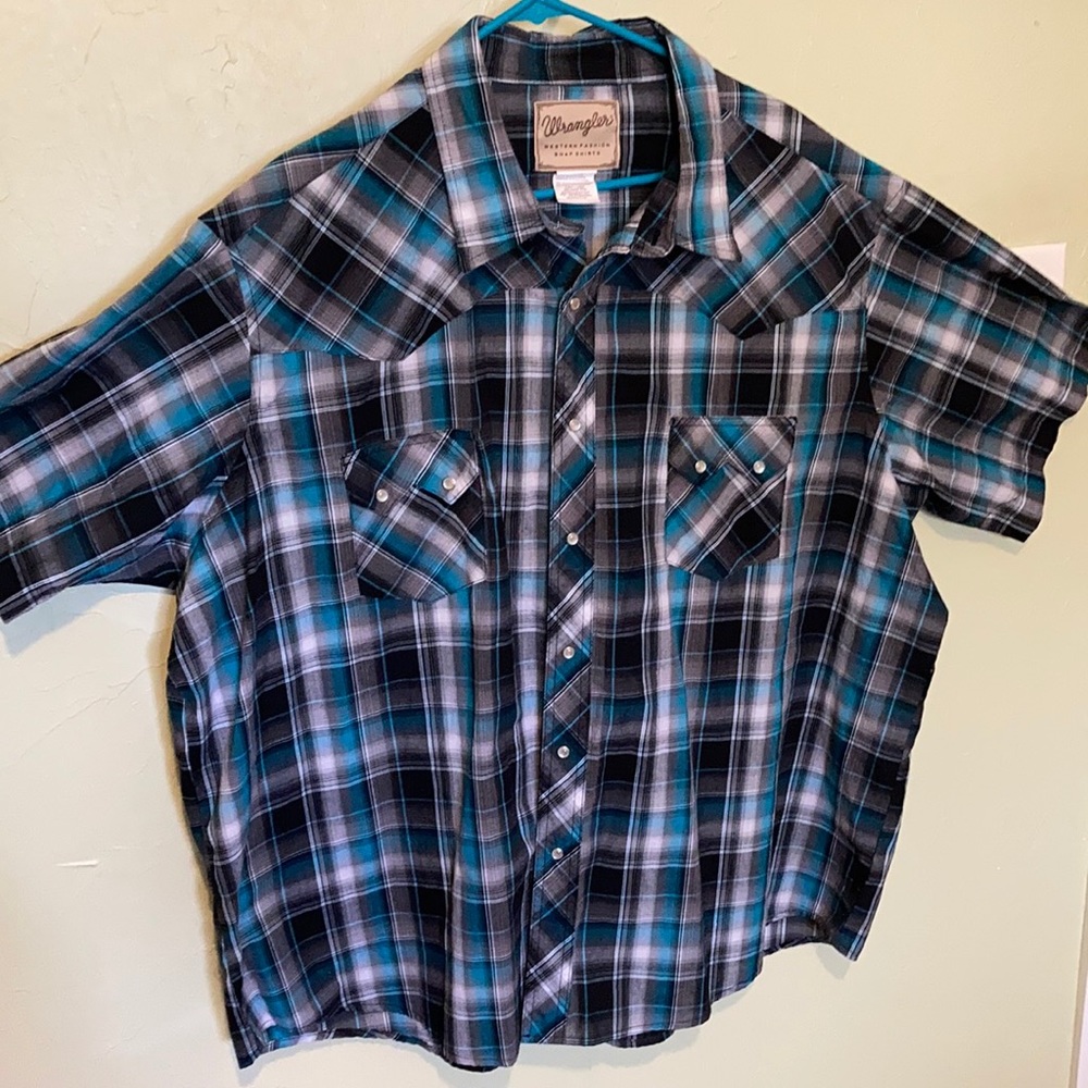 awesome Vintage Wrangler snap cowboy shirt